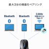 MA-WBIRS550BL Bluetoothワイヤレスマウス(液晶付き・静音・充電式・5ボタン・ブラック+ブルー) MA-WBIRS550BL / Bluetoothワイヤレスマウス(液晶付き・静音・充電式・5ボタン・ブラック+ブルー)