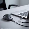 MA-WBIRS550Y / Bluetoothワイヤレスマウス（液晶付き・静音・充電式・5ボタン・ブラック＋イエロー）
