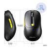 MA-WBIRS550Y / Bluetoothワイヤレスマウス（液晶付き・静音・充電式・5ボタン・ブラック＋イエロー）