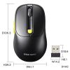 MA-WBIRS550Y / Bluetoothワイヤレスマウス（液晶付き・静音・充電式・5ボタン・ブラック＋イエロー）