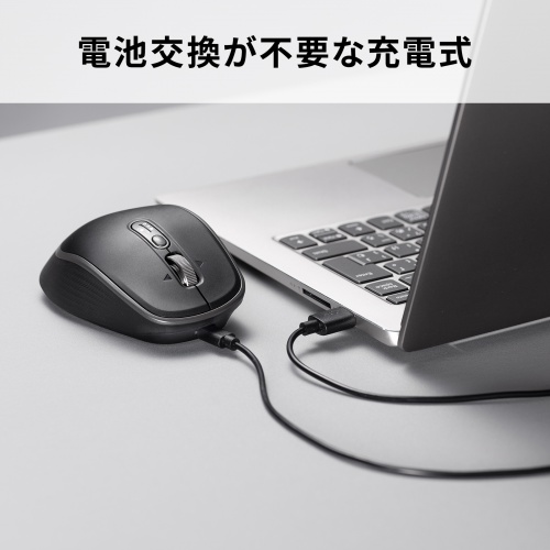 MA-WBIRS635BK / Bluetoothワイヤレスマウス(高速スクロール・チルトホイール・サイドホイール付き)