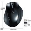 MA-WBL119BK ワイヤレスブルーLEDマウス MA-WBL119BK / ワイヤレスブルーLEDマウス
