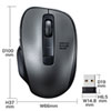 MA-WBL134GM ワイヤレスブルーLEDマウス(ガンメタ) MA-WBL134GM / ワイヤレスブルーLEDマウス(ガンメタ)