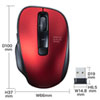 MA-WBL134R ワイヤレスブルーLEDマウス(レッド) MA-WBL134R / ワイヤレスブルーLEDマウス(レッド)