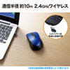 MA-WBL153BK 静音ワイヤレスブルーLEDマウス(5ボタン・ブラック) MA-WBL153BK / 静音ワイヤレスブルーLEDマウス(5ボタン・ブラック)