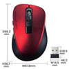 MA-WBL153R 静音ワイヤレスブルーLEDマウス(5ボタン・レッド) MA-WBL153R / 静音ワイヤレスブルーLEDマウス(5ボタン・レッド)