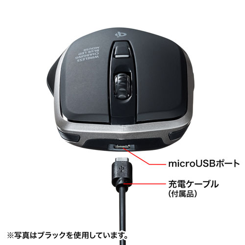 MA-WBL157R / ワイヤレス充電マウス（レッド）