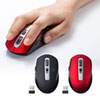 MA-WBL161R 静音ワイヤレスブルーLEDマウス(レッド) MA-WBL161R / 静音ワイヤレスブルーLEDマウス(レッド)