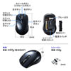 MA-WBL170BK ワイヤレスブルーLEDマウス(5ボタン・左右対称・ブラック) MA-WBL170BK / ワイヤレスブルーLEDマウス(5ボタン・左右対称・ブラック)