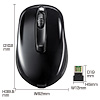 MA-WBL27BK ワイヤレスブルーLEDマウス(ブラック) MA-WBL27BK / ワイヤレスブルーLEDマウス(ブラック)
