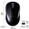 MA-WBL32BK 静音ワイヤレスブルーLEDマウス(ブラック) MA-WBL32BK / 静音ワイヤレスブルーLEDマウス(ブラック)