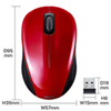 MA-WBL32R 静音ワイヤレスブルーLEDマウス(レッド) MA-WBL32R / 静音ワイヤレスブルーLEDマウス(レッド)