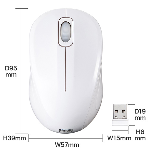 MA-WBL32W / 静音ワイヤレスブルーLEDマウス（ホワイト）