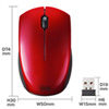 MA-WBL37R ワイヤレスブルーLEDマウス(レッド) MA-WBL37R / ワイヤレスブルーLEDマウス(レッド)