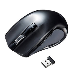 MA-WBL38BK / ワイヤレスブルーLEDマウス(ブラック)