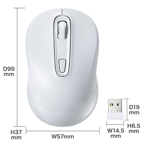 MA-WBL41W / ワイヤレスブルーLEDマウス（ホワイト）