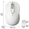 MA-WBL50W ワイヤレスブルーLEDマウス(ホワイト) MA-WBL50W / ワイヤレスブルーLEDマウス(ホワイト)
