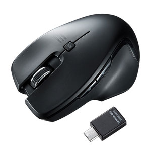 MA-WBLC127BK / Type-Cワイヤレスマウス(ブラック)