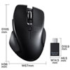 MA-WBLC127BK Type-Cワイヤレスマウス(ブラック) MA-WBLC127BK / Type-Cワイヤレスマウス(ブラック)