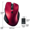 MA-WBLC127R Type-Cワイヤレスマウス(レッド) MA-WBLC127R / Type-Cワイヤレスマウス(レッド)