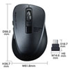 MA-WBLC153BK 静音ワイヤレスType-CブルーLEDマウス(5ボタン・ブラック) MA-WBLC153BK / 静音ワイヤレスType-CブルーLEDマウス(5ボタン・ブラック)