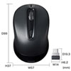 MA-WBLC41BK ワイヤレスType-CブルーLEDマウス(ブラック) MA-WBLC41BK / ワイヤレスType-CブルーLEDマウス(ブラック)