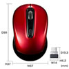 MA-WBLC41R ワイヤレスType-CブルーLEDマウス(レッド) MA-WBLC41R / ワイヤレスType-CブルーLEDマウス(レッド)