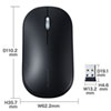 MA-WBLS174BK ワイヤレスハイパーブルーLEDマウス(ブラック) MA-WBLS174BK / ワイヤレスハイパーブルーLEDマウス(ブラック)