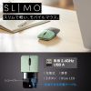 MA-WBS310G / 静音ワイヤレスブルーLEDマウス SLIMO （充電式・USB A・グリーン）