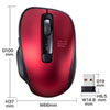 MA-WBTBL135R ワイヤレスブルーLEDコンボマウス(レッド) MA-WBTBL135R / ワイヤレスブルーLEDコンボマウス(レッド)