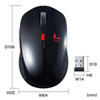 MA-WBTBL193BKR 静音ワイヤレスブルーLEDコンボマウス(ブラック×レッド) MA-WBTBL193BKR / 静音ワイヤレスブルーLEDコンボマウス(ブラック×レッド)