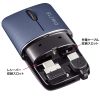 MA-WCBS310NV 静音ワイヤレスブルーLEDマウス SLIMO (充電式・Type-C・ネイビー) MA-WCBS310NV / 静音ワイヤレスブルーLEDマウス SLIMO (充電式・Type-C・ネイビー)