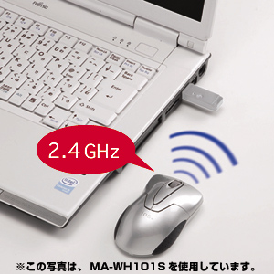 MA-WH101DS / 2.4Gワイヤレスマウス イオスmt（ダークシルバー）