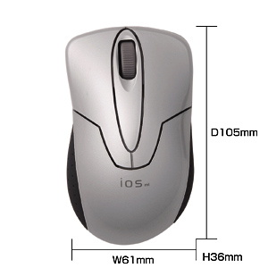 MA-WH103S / 2.4Gワイヤレスマウス イオスgd（シルバー）
