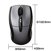 MA-WH105DS 2.4Gワイヤレスオプティカルマウス(ダークシルバー) MA-WH105DS / 2.4Gワイヤレスオプティカルマウス(ダークシルバー)