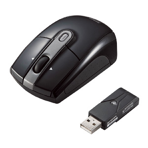 MA-WH107BK / 2.4GワイヤレスMR光学式マウス(ブラック)