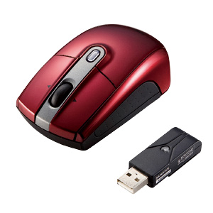 MA-WH107R / 2.4GワイヤレスMR光学式マウス(レッド)