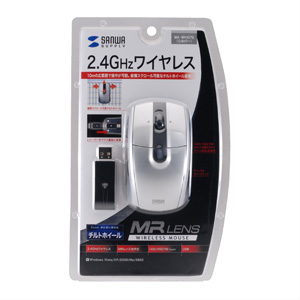 MA-WH107S / 2.4GワイヤレスMR光学式マウス（シルバー）