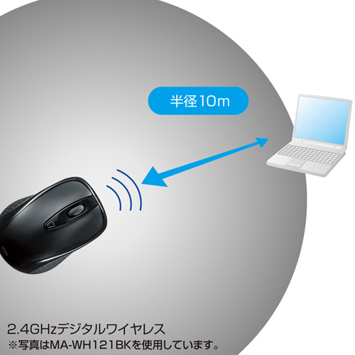 MA-WH121S / ワイヤレス光学式マウス（シルバー）