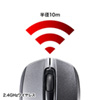 MA-WH126DS ワイヤレス光学式マウス(ダークシルバー) MA-WH126DS / ワイヤレス光学式マウス(ダークシルバー)