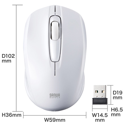 MA-WH126W / ワイヤレス光学式マウス（ホワイト）