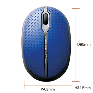 MA-WH24BL / 2.4Gワイヤレスマウス（ブルー）