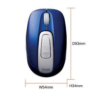 MA-WH67BL / USB充電式ワイヤレスマウス（ブルー）