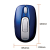 MA-WH67BL USB充電式ワイヤレスマウス(ブルー) MA-WH67BL / USB充電式ワイヤレスマウス(ブルー)