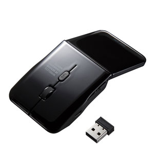 MA-WIR1175BK / 静音ワイヤレス IR LEDマウス(5ボタン・薄型)