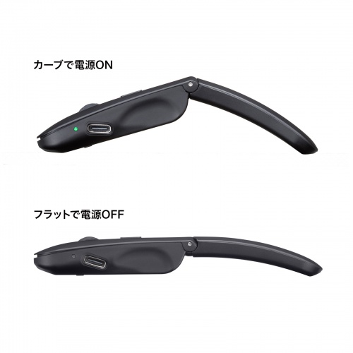 MA-WIS3117BK / 静音ワイヤレス IR LEDマウス（3ボタン・薄型）