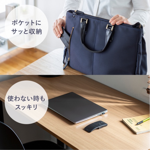 MA-WIS3117BK / 静音ワイヤレス IR LEDマウス（3ボタン・薄型）