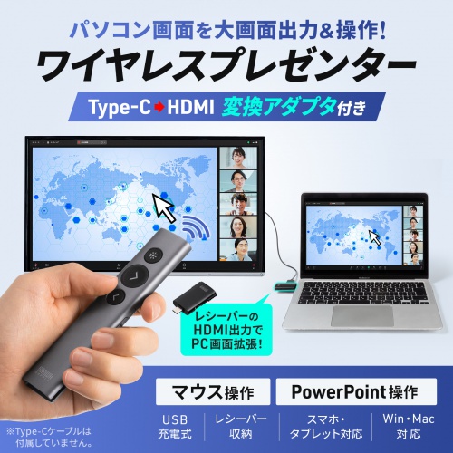 MA-WPR16GM / ワイヤレスプレゼンター（2.4GHz・HDMI変換アダプタ付き）