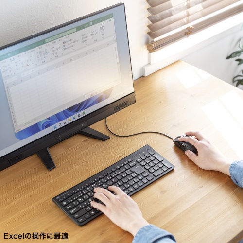 MA-YBS531BK / 静音有線マウス（チルトホイール・高速スクロール）
