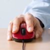 MA-YBSK315R 抗菌・静音有線ブルーLEDマウス(レッド) MA-YBSK315R / 抗菌・静音有線ブルーLEDマウス(レッド)